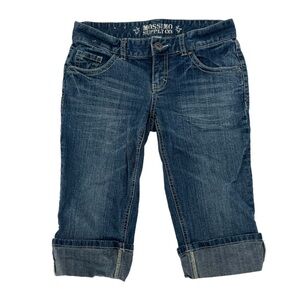 Mossimo Supply Co. Skinny Cuffed Hem Cropped Denim Jean Shorts Size 5 Women’s